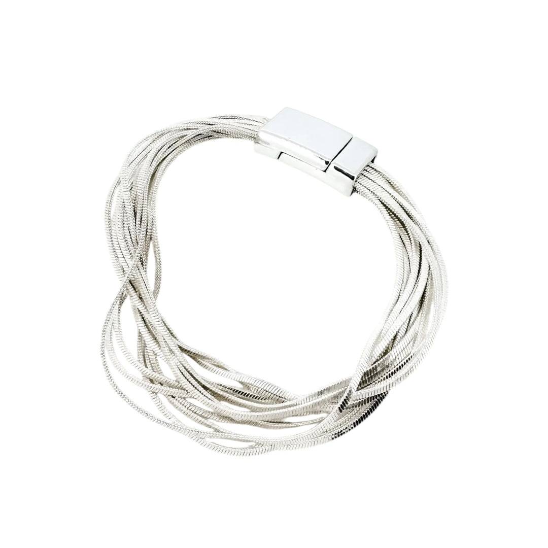 Envy Multistrand Snake Chain Bracelet Silver