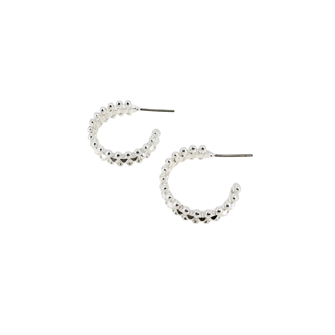 Envy Bobble Hoop Earring Silver