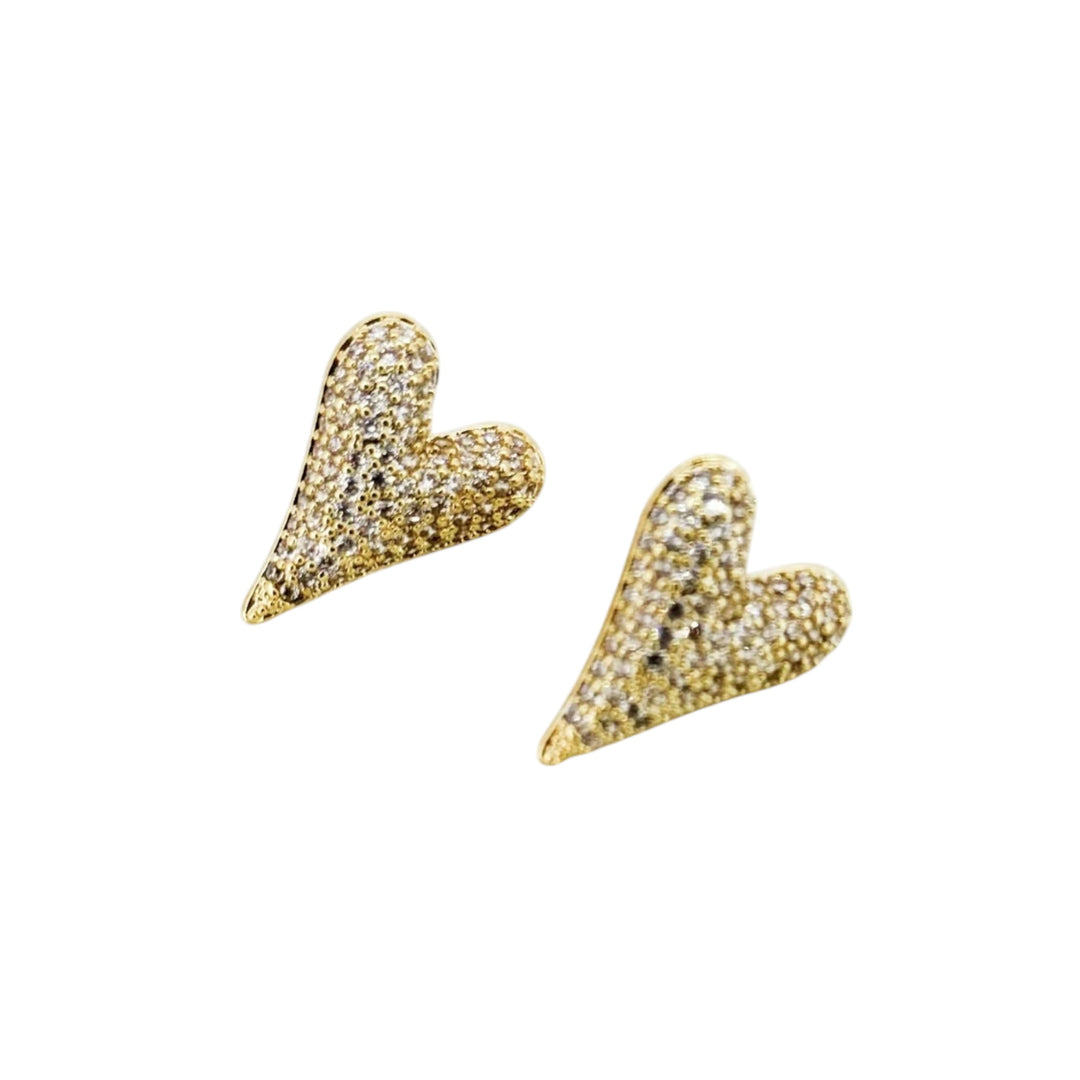 Envy Diamonte Heart Earring Gold