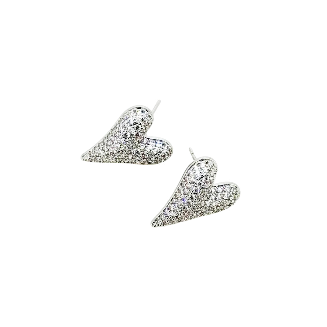 Envy Diamonte Heart Earring Silver
