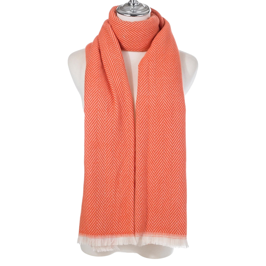 Park Lane Herringbone Scarf Orange