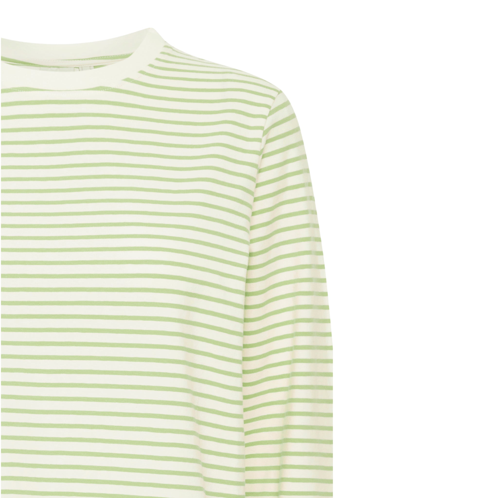 ICHI Mira Long Sleeve T-Shirt Green Tea Stripe