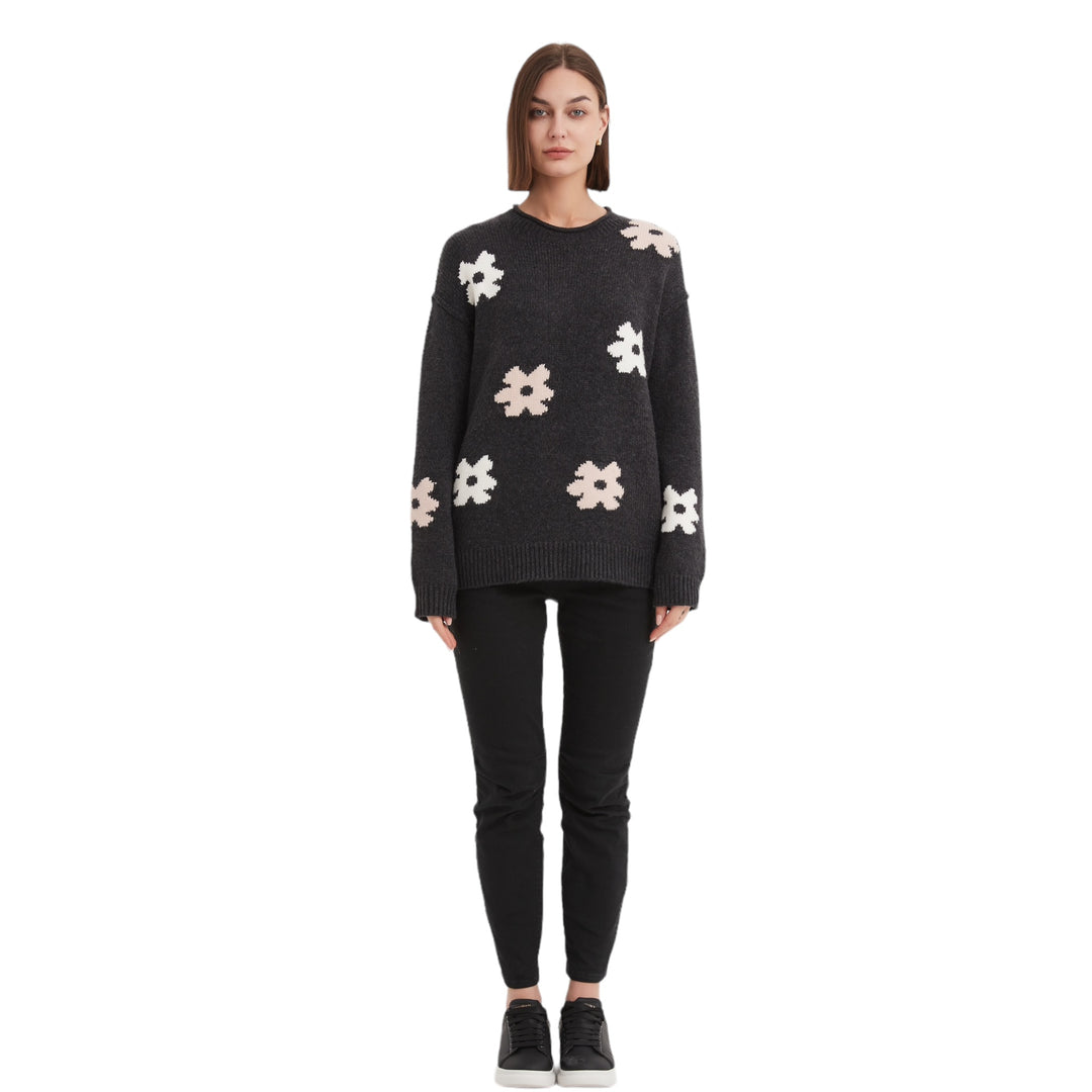 Tirelli Flower Sweater Charcoal