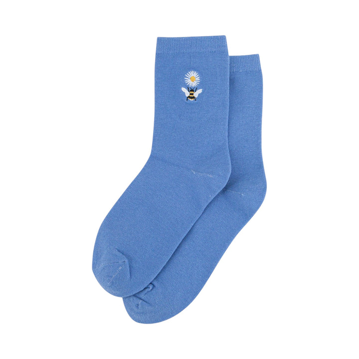 MSH Daisy and Bee Print Bamboo Socks