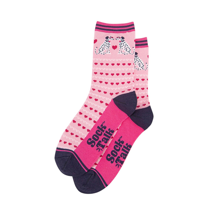 MSH Love Heart and Dalmatian Print Bamboo Socks