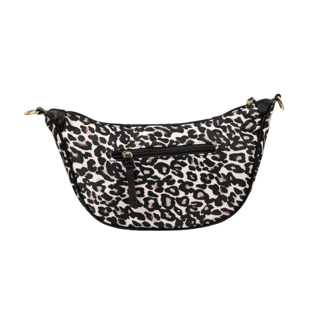 Etre Quinn Nylon Half Moon Crossbody Bag Leopard Print