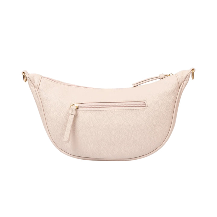 Etre Stevie Half Moon Pebbled Leather Crossbody Bag Cream