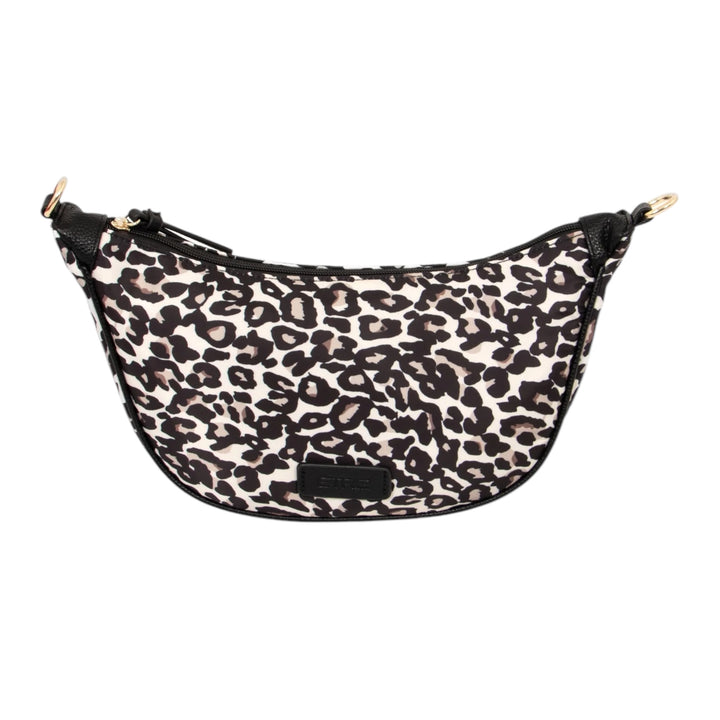 Etre Quinn Nylon Half Moon Crossbody Bag Leopard Print