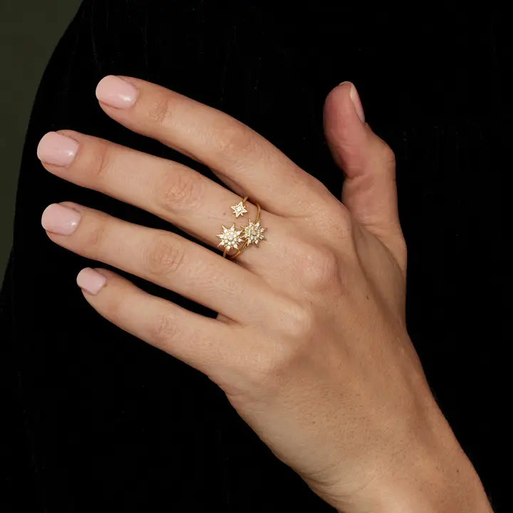 Ashiana Brie Star Ring Gold