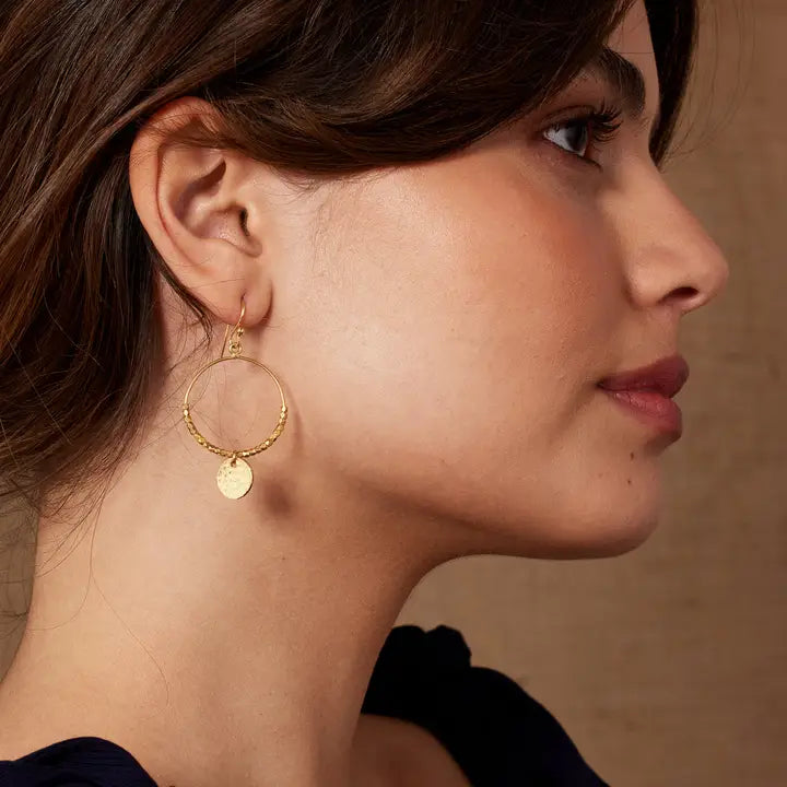 Ashiana Dominique Large Hoop Earrings Silver