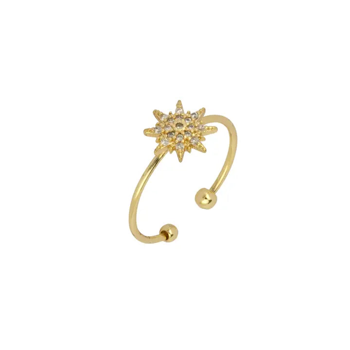 Ashiana Mila Star Ring Gold