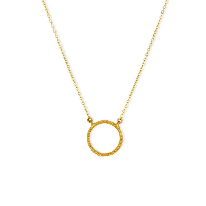 Ashiana Nia Gold Ring Pendant Necklace