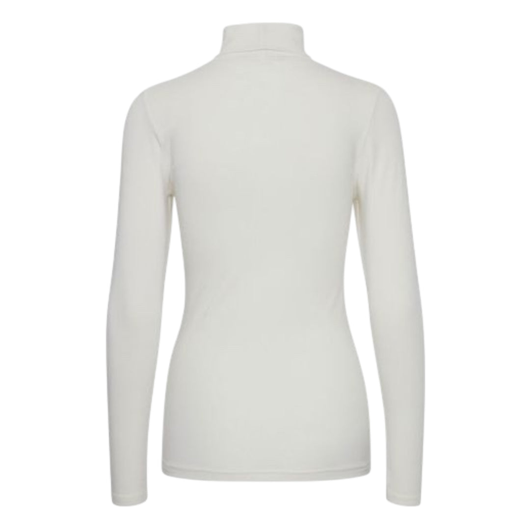 B Young Pamila Roll Neck Top Off-White
