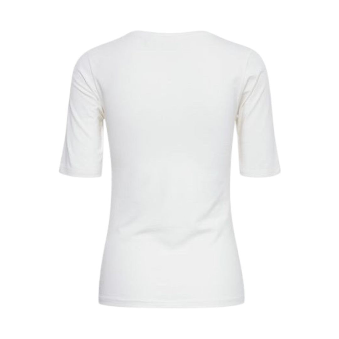 B Young Pamila Short Sleeve Top Off-White