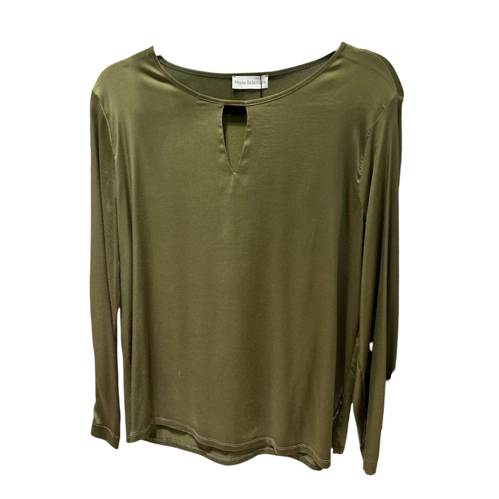 Maria Bellentani Tania Long Sleeve Top Military Green