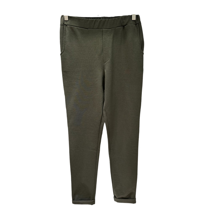 Maria Villalobos Narrow Leg Stretch Trousers Khaki