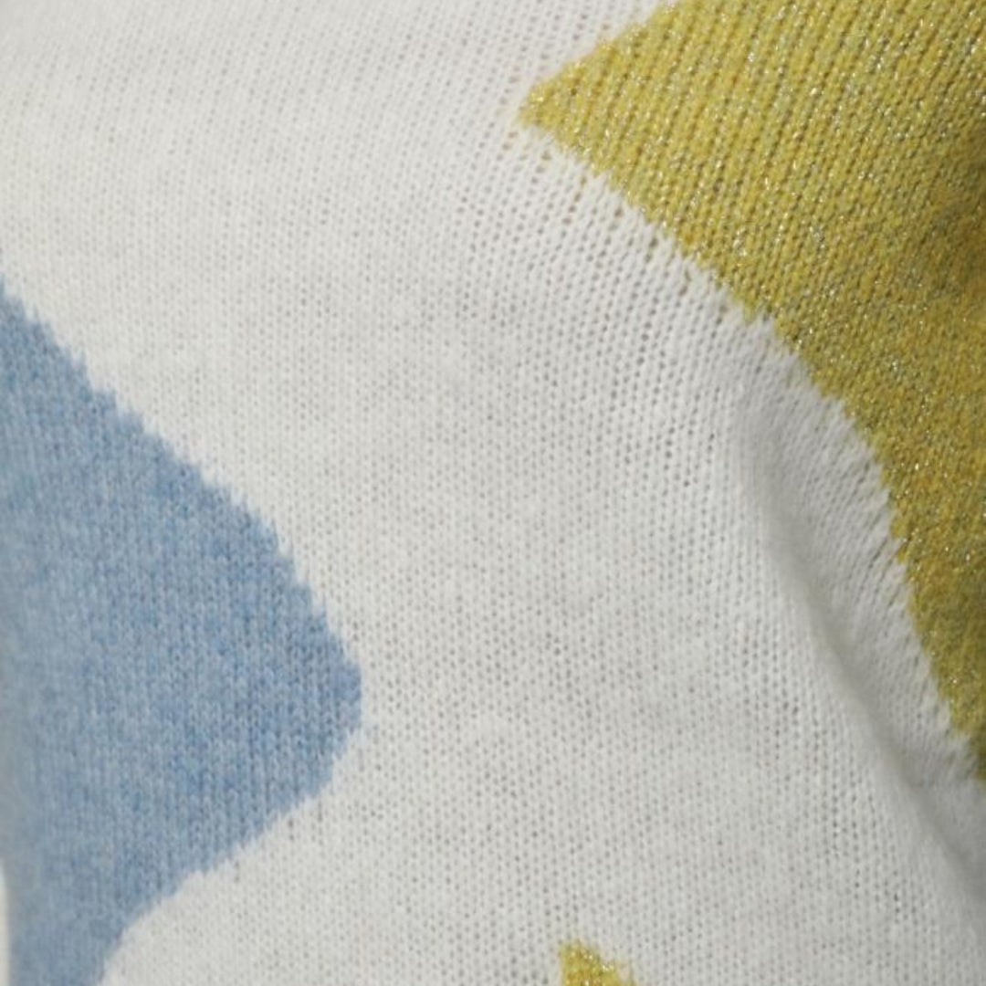 Gollehaug Round Neck Sweater Lime and Blue