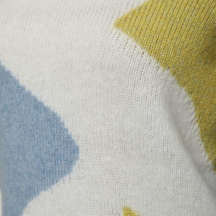 Gollehaug Round Neck Sweater Lime and Blue