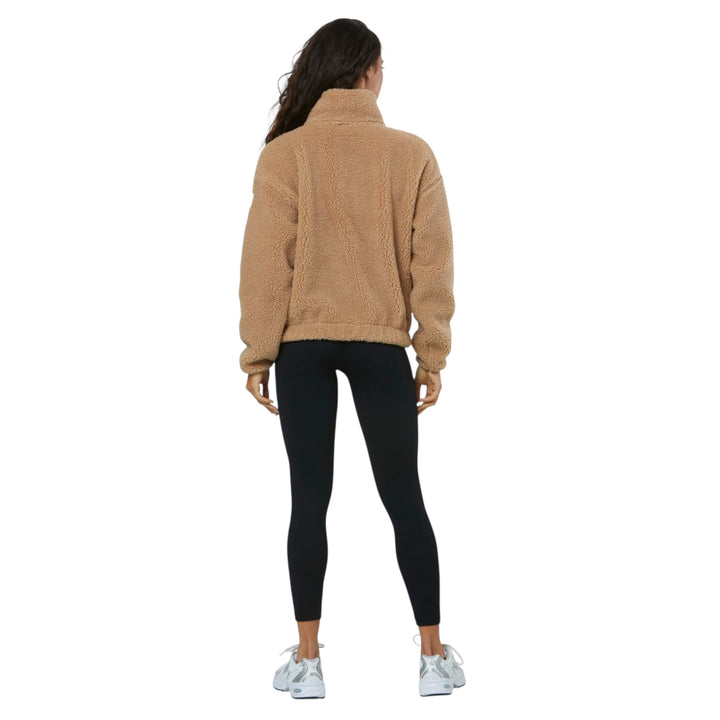 Gym + Coffee Industry Fleece High Collar Jacket Sandstone