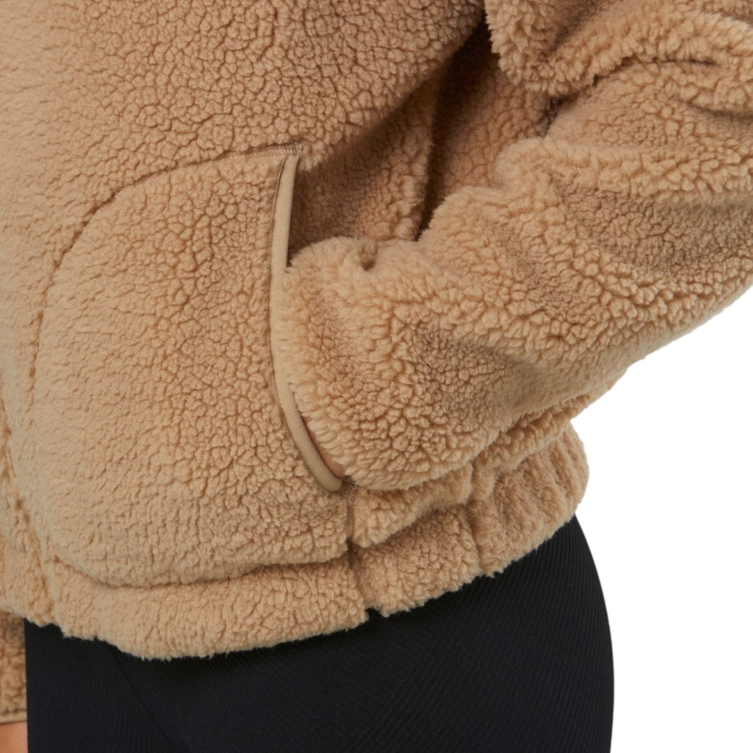 Gym + Coffee Industry Fleece High Collar Jacket Sandstone