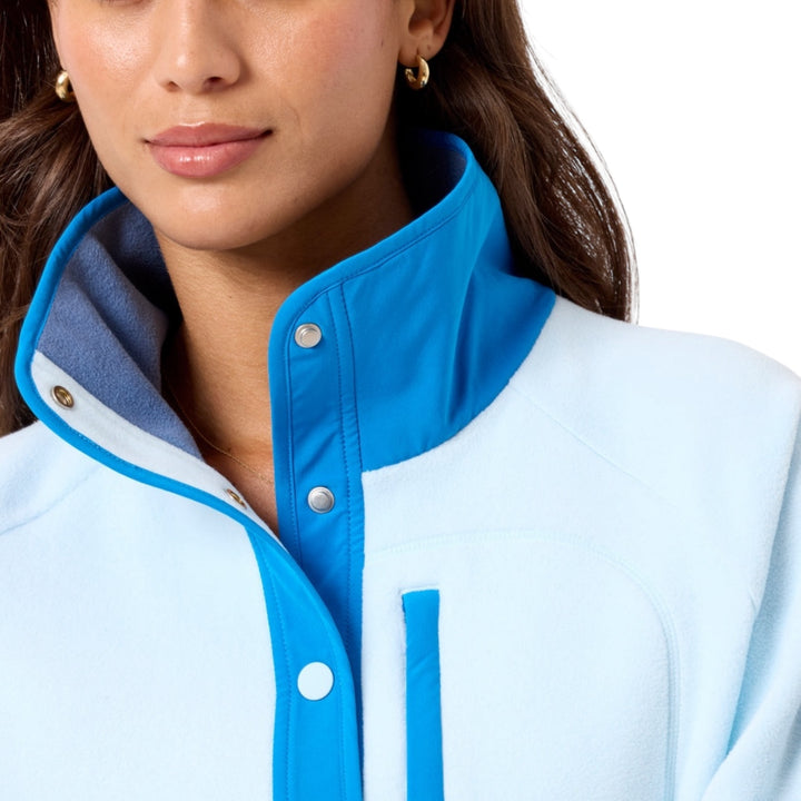 Gym + Coffee Snap Polar Fleece Oasis Blue