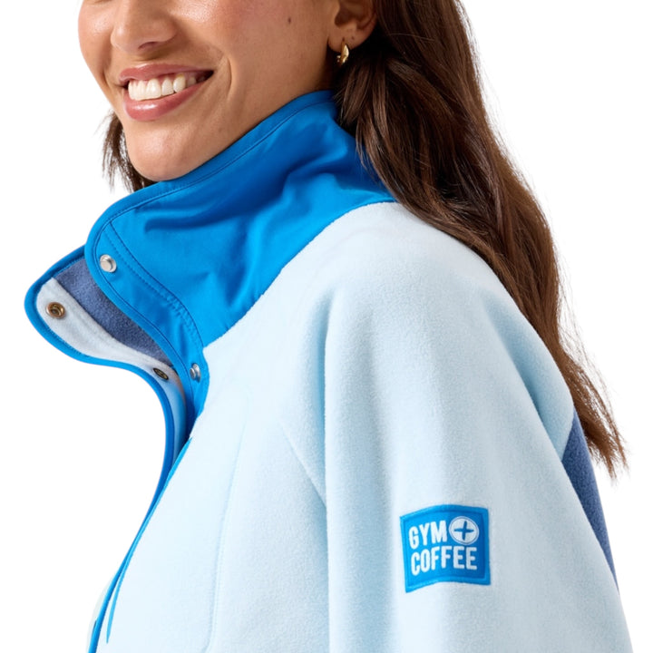 Gym + Coffee Snap Polar Fleece Oasis Blue