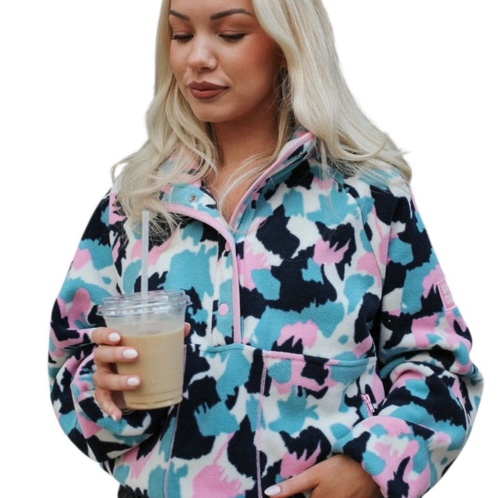 Gym + Coffee Snap Polar Fleece Light Pop Print