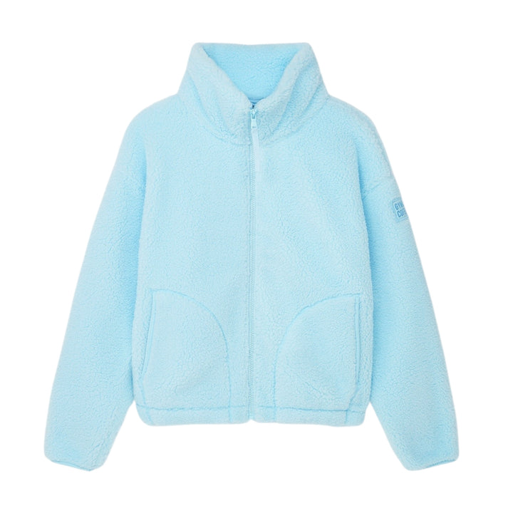 Gym + Coffee Industry Fleece High Collar Jacket Baby Blue