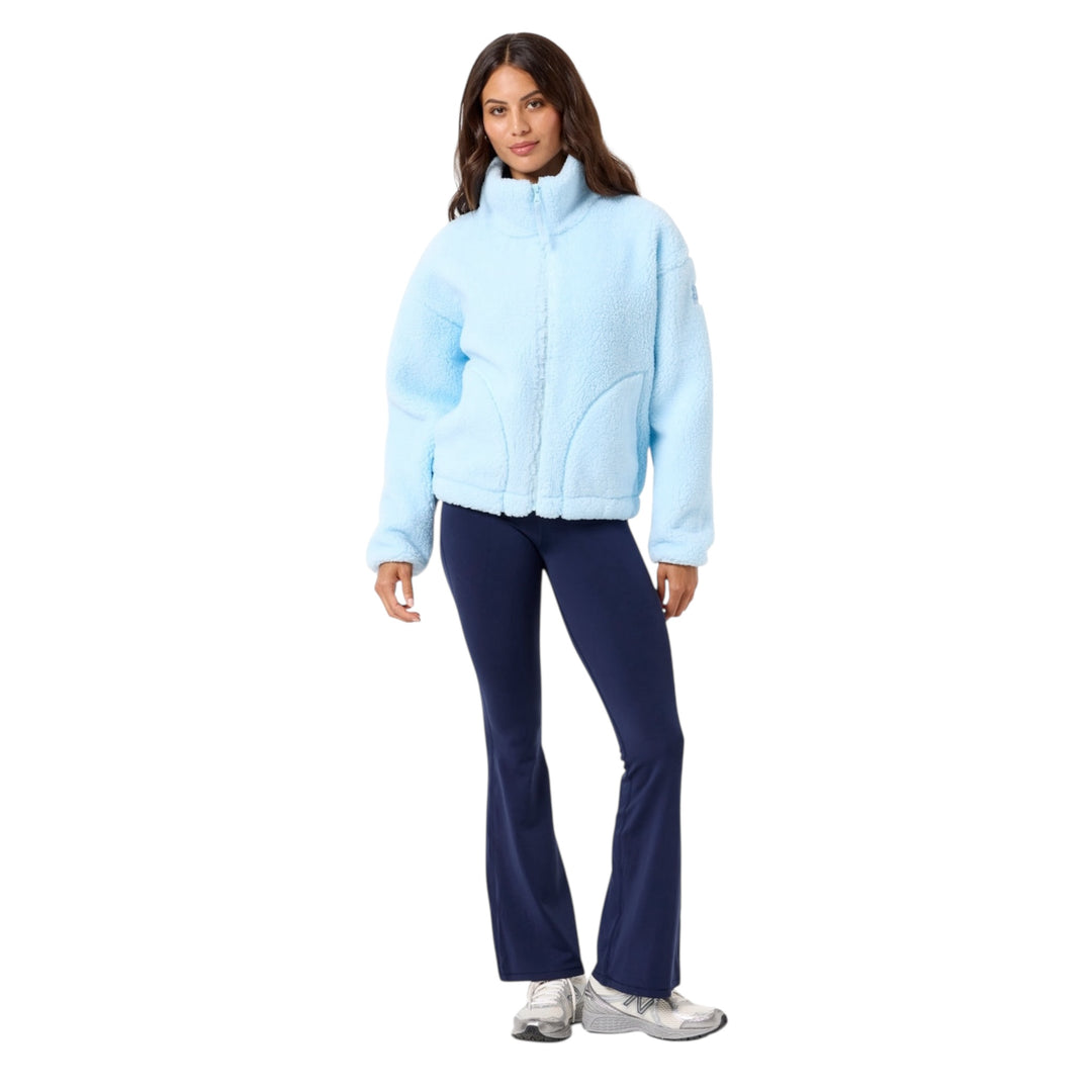 Gym + Coffee Industry Fleece High Collar Jacket Baby Blue