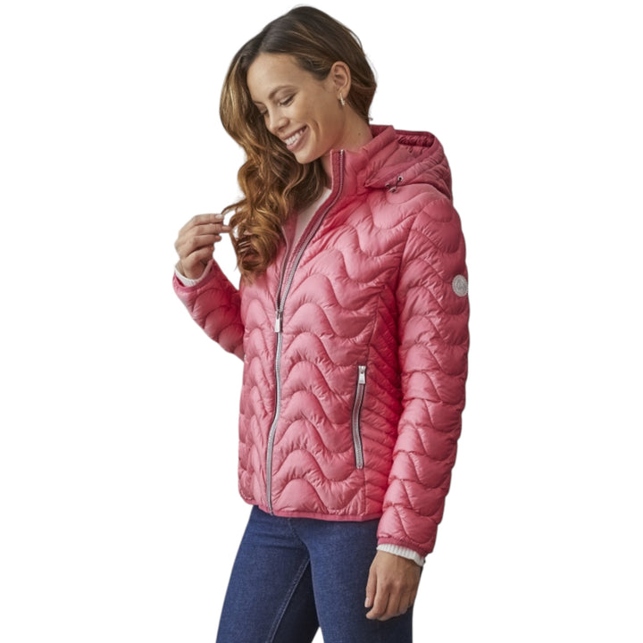 Junge Lonnie Short Padded Coat Raspberry