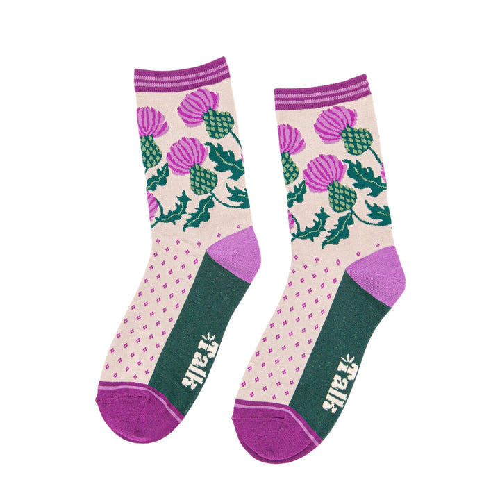 MSH Thistle Print Bamboo Socks