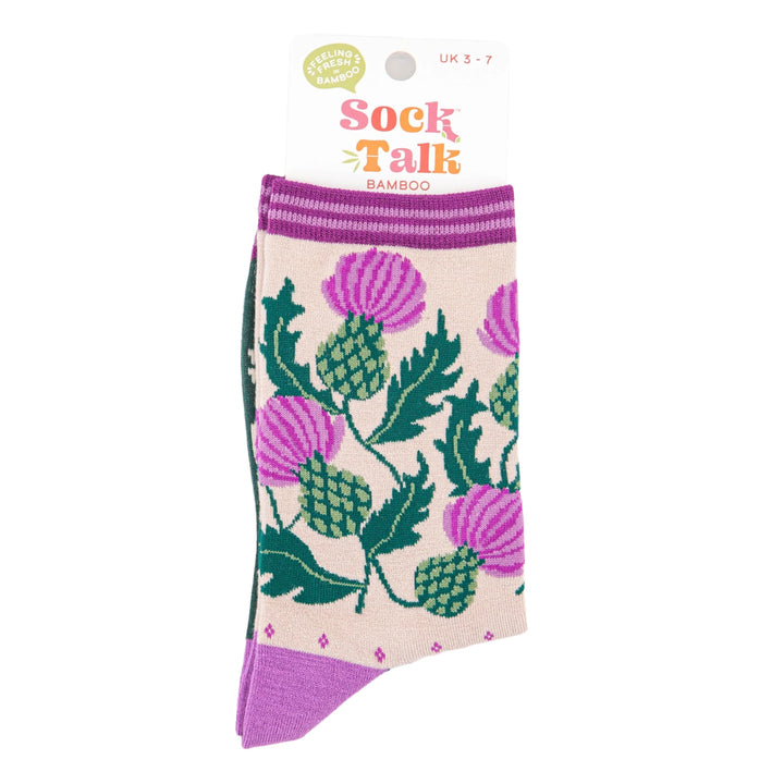 MSH Thistle Print Bamboo Socks