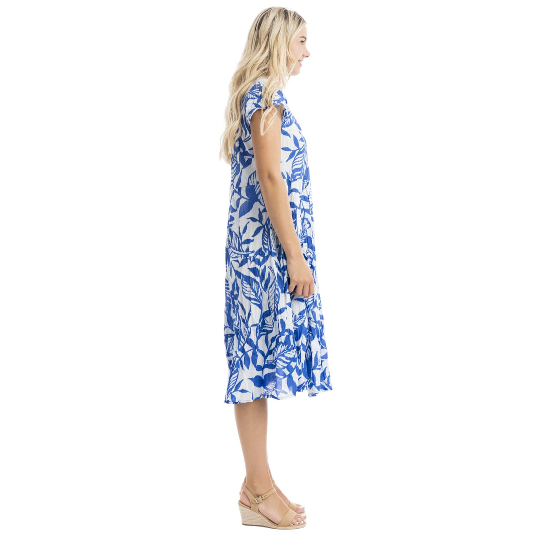 Orientique Hayman Bias Dress Blue