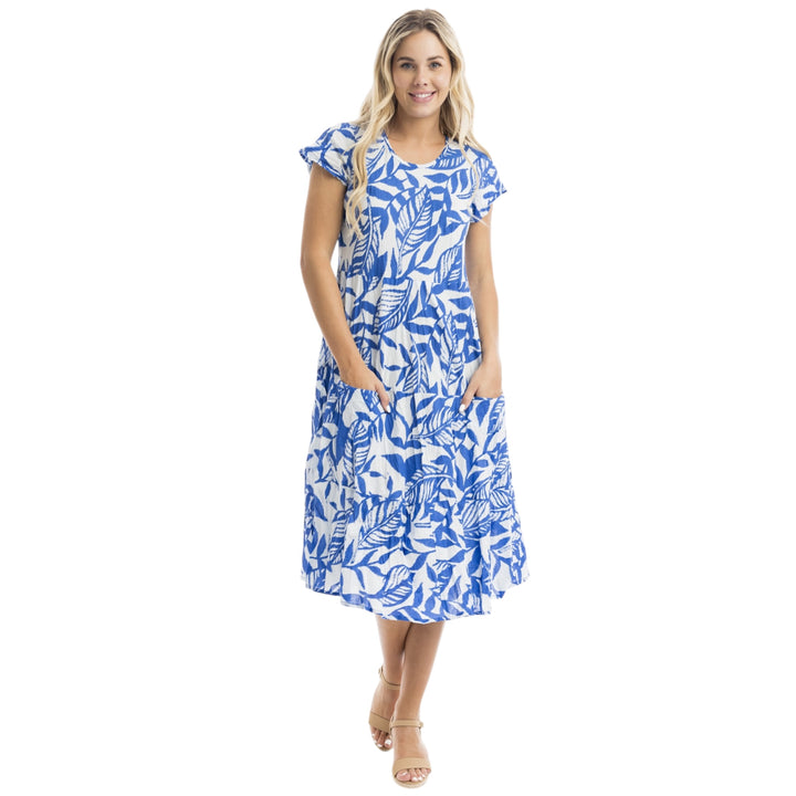 Orientique Hayman Bias Dress Blue