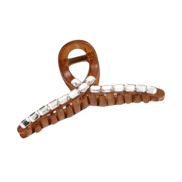 Park-Lane-Diamonte-Claw-Clip-Tan