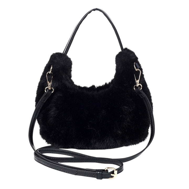 Park Lane Faux Fur Mini Bag Black