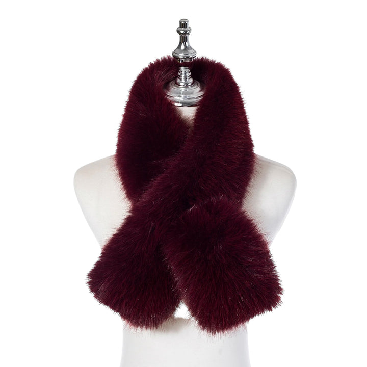 Park Lane Faux Fur Scarf Cherry