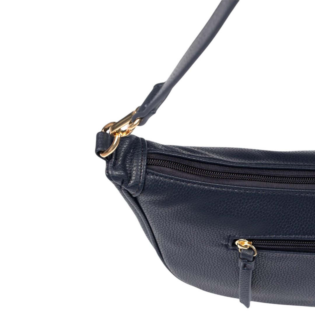 Etre Quinn Nylon Half Moon Crossbody Bag Navy