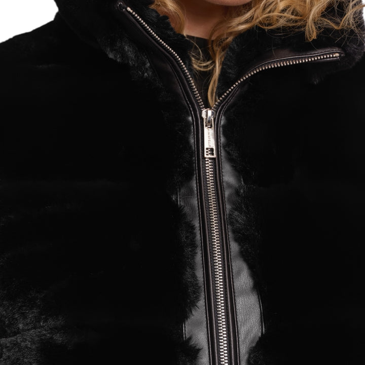 Rino & Pelle May Faux Fur Waistcoat Black