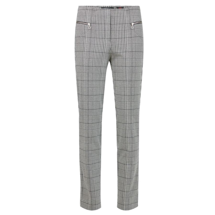 Robell Mimi Trousers Prince of Wales Check Black