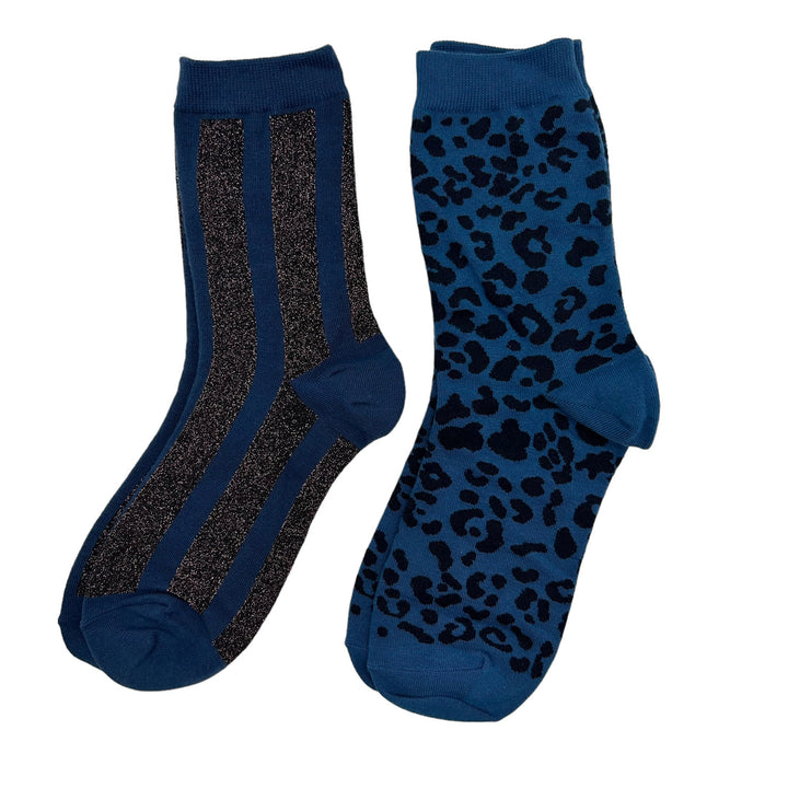 Sixton London Denim Leopard and Berlin Sock Box Duo