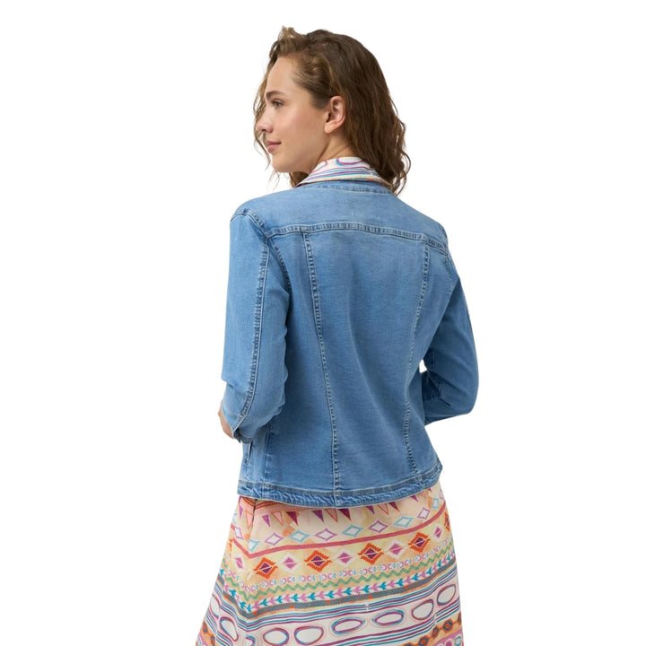 Tinta Style Bibi Collarless Denim Jacket