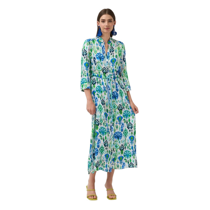 Tinta Style Ximena Maxi Dress Green and Blue