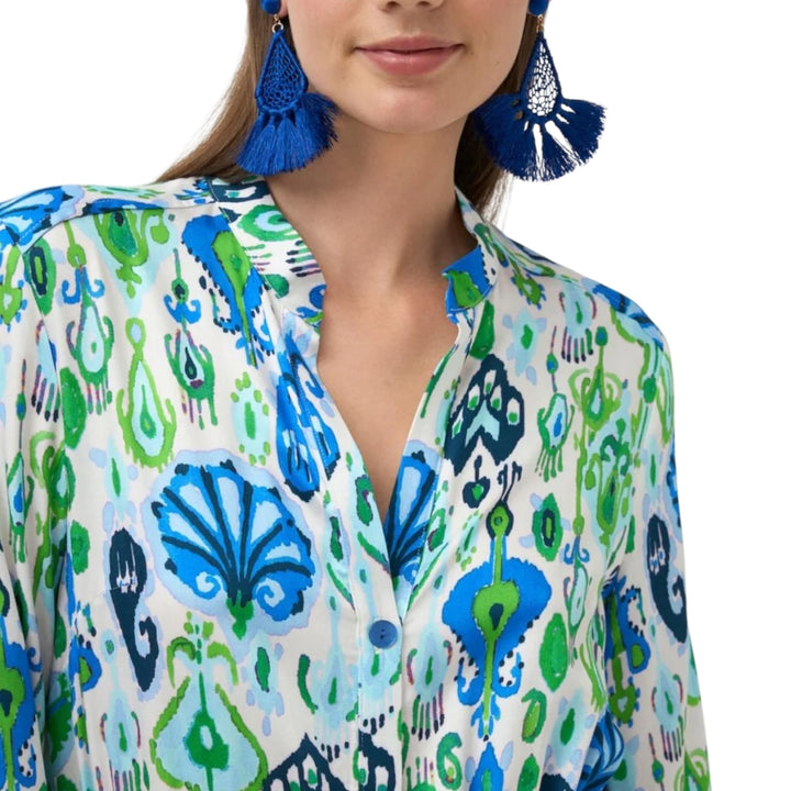 Tinta Style Ximena Maxi Dress Green and Blue
